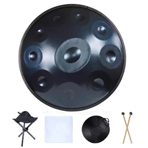 440 HZ 432 HZ Handpan 22 Zoll 9 10 12 14 Noten Stahlzungentrommel Musiktrommel Ätherische Trommel Schlaginstrument für Musikheilung(22 Inch 10 Notes) von YZDKR
