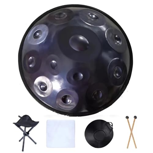 440 HZ 432 HZ Handpan 22 Zoll 9 10 12 14 Noten Stahlzungentrommel Musiktrommel Ätherische Trommel Schlaginstrument für Musikheilung(22 Inch 12 Notes) von YZDKR