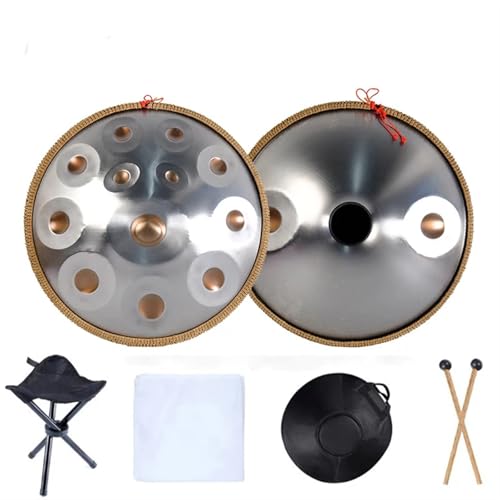 440 HZ 432 HZ Handpan 22 Zoll 9 10 12 14 Noten Stahlzungentrommel Musiktrommel Ätherische Trommel Schlaginstrument für Musikheilung(22 Inch 14 Notes) von YZDKR