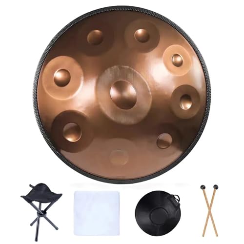 440 HZ 432 HZ Handpan 22 Zoll 9 10 12 14 Noten Stahlzungentrommel Musiktrommel Ätherische Trommel Schlaginstrument für Musikheilung(22 Inch 9 Notes) von YZDKR