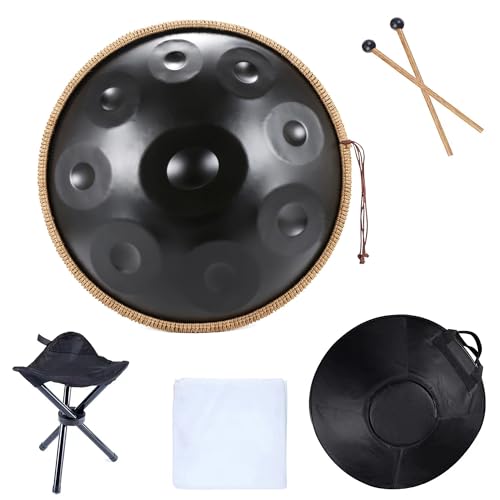 Handpan 432 Hz 12 Noten D-Moll 22 Zoll 10 9 Noten Pantam Steel Hand Pan Drum Yoga Meditation Musikinstrumente für Musikheilung(10 notes 440HZ) von YZDKR