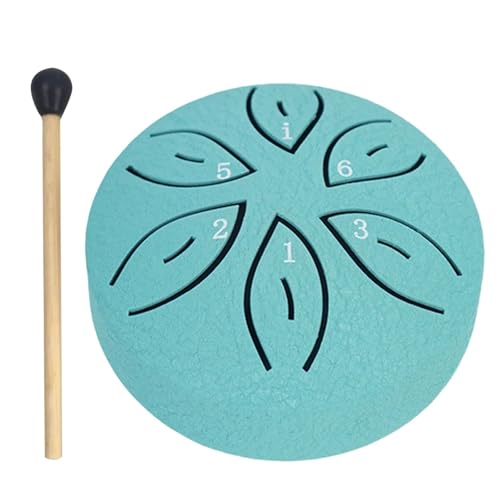 Mini-Handpan-Trommel, Fingerplektren, Schlaginstrumente, Klangheilung, Stahlzungentrommel für Meditation, Yoga, für Musikheilung, 6 Noten, Blau, 6 Töne Mini-Handpan-Trommel, Fingerplektren, Schlaginstrumente, Klangheilung, Stahlzungentrommel für Meditation, Yoga, für Musikheilung, 6 Noten, Blau, 6 Töne von YZDKR