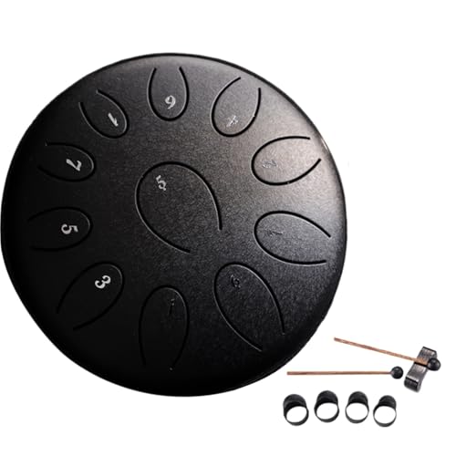 Stahlzungentrommel for Außenhandtrommeln, 11 Noten, Regentrommelinstrument, Handpan-Trommel, Klangheilungsinstrumente, tragbar, Mini für Musikheilung(Color 1) von YZDKR
