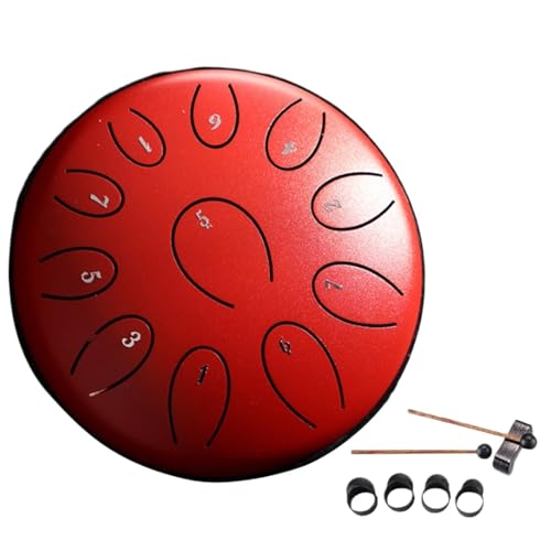 Stahlzungentrommel for Außenhandtrommeln, 11 Noten, Regentrommelinstrument, Handpan-Trommel, Klangheilungsinstrumente, tragbar, Mini für Musikheilung(Color 2) von YZDKR