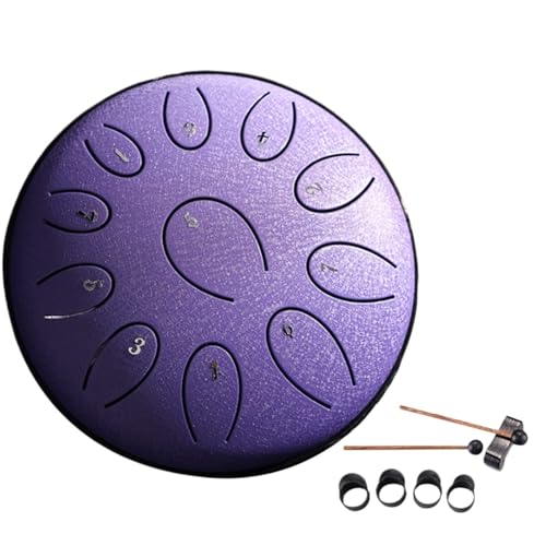 Stahlzungentrommel for Außenhandtrommeln, 11 Noten, Regentrommelinstrument, Handpan-Trommel, Klangheilungsinstrumente, tragbar, Mini für Musikheilung(Color 4) von YZDKR
