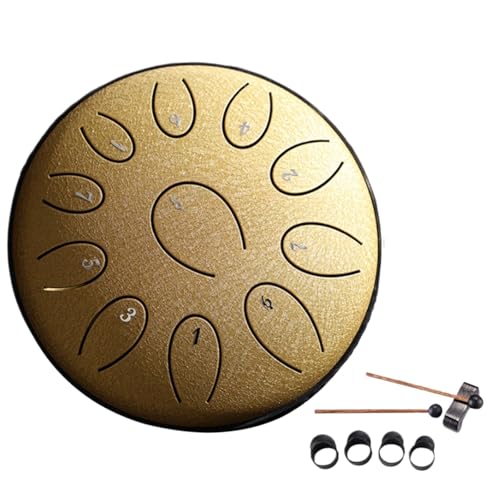 Stahlzungentrommel for Außenhandtrommeln, 11 Noten, Regentrommelinstrument, Handpan-Trommel, Klangheilungsinstrumente, tragbar, Mini für Musikheilung(Color 5) von YZDKR