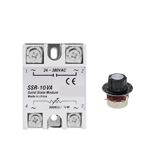 SSR 10VA 25VA 40VA Halbleiterrelais Spannungsregler 24-380V AC Ausgang mit Potentiometer 10A 25A 40A(10VAaddPotentiometer) von YZZMY