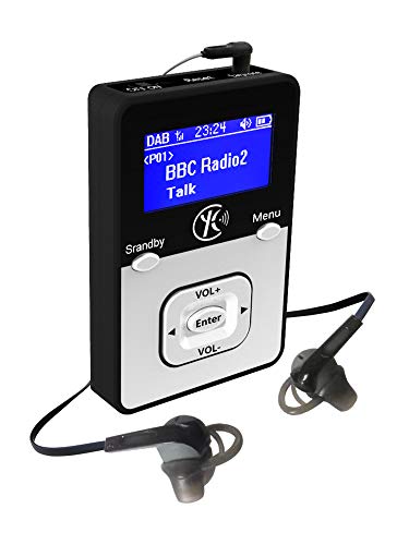 Yaakincomp K1, tragbares Radio DAB/DAB+FM Digitalradio, MP3-Player wiederaufladbare Lithium-Batterie, 40-Kanal Speicherplatz, Uhr, Wecker, (blau) von YaakinComp