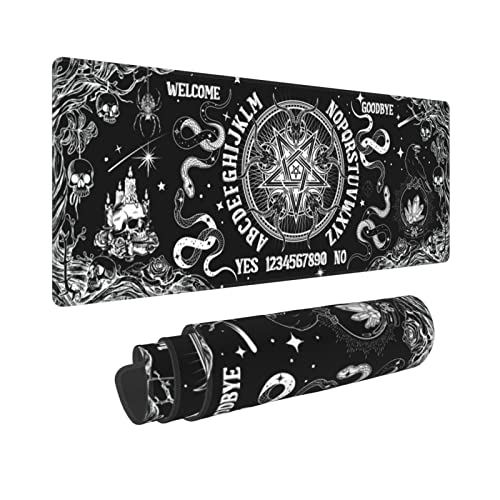 Gaming-Mauspad, Motiv: Creepy Witch Spirit Board, lang, verlängertes XL-Mauspad, Schreibtischunterlage, große rutschfeste Gummi-Mäuspads, genähte Kanten, 80 x 20 cm Gaming-Mauspad, Motiv: Creepy Witch Spirit Board, lang, verlängertes XL-Mauspad, Schreibtischunterlage, große rutschfeste Gummi-Mäuspads, genähte Kanten, 80 x 20 cm von Yaateeh