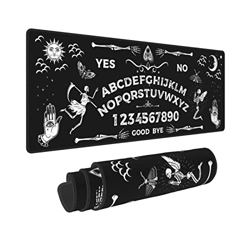 Ouija Board Gaming-Mauspad, lang, verlängertes XL-Mauspad, Schreibtischunterlage, große rutschfeste Gummi-Mäusepads, genähte Kanten, 80 x 20 cm von Yaateeh