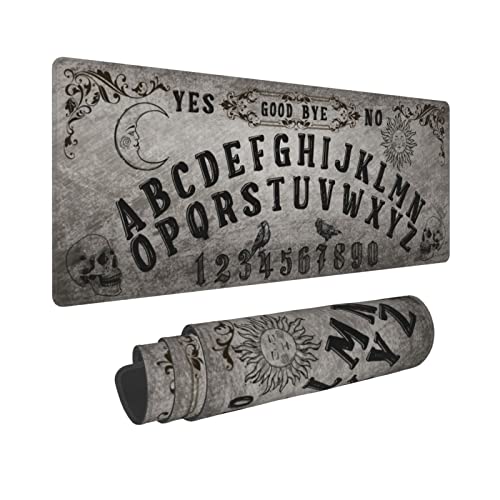 Vintage Spirit Board Goth Gaming-Mauspad, lang, verlängertes XL-Mauspad, Schreibtischunterlage, große rutschfeste Gummi-Mäusepads, genähte Kanten, 80 x 20 cm Vintage Spirit Board Goth Gaming-Mauspad, lang, verlängertes XL-Mauspad, Schreibtischunterlage, große rutschfeste Gummi-Mäusepads, genähte Kanten, 80 x 20 cm von Yaateeh