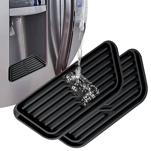 Yabound Kühlschrank Wasserfänger, 2 Stück Silikon Kühlschrank Tropfkissen, Rutschfest Abtropfschale 20,5 x 8,3 cm, Kühlschrank Wasserfänger für Wasserspender Kaffeemaschine Yabound Kühlschrank Wasserfänger, 2 Stück Silikon Kühlschrank Tropfkissen, Rutschfest Abtropfschale 20,5 x 8,3 cm, Kühlschrank Wasserfänger für Wasserspender Kaffeemaschine von Yabound