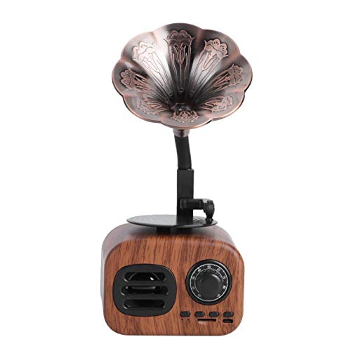 Yadoo Bluetooth Lautsprecher, Tragbares Vintage-Grammophon, Schallplattenspieler mit Plattentellerantrieb, Retro Phonograph für Handy Tablet, Steckkarte, Kabellose Wiedergabe, Lange Lebensdauer Yadoo Bluetooth Lautsprecher, Tragbares Vintage-Grammophon, Schallplattenspieler mit Plattentellerantrieb, Retro Phonograph für Handy Tablet, Steckkarte, Kabellose Wiedergabe, Lange Lebensdauer von Yadoo