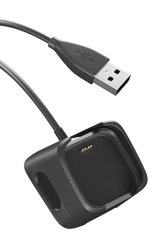 Yaekea Ladegerät Kompatibel mit Fitbit Versa 2 USB Ladekabel 3.3ft / 100cm Magnetisches Schnell Ladestation für Fitbit Versa 2 Smartwatch Kable (Nicht für Versa/Versa Lite) von Yaekea