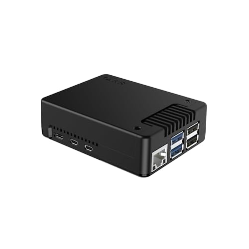 Yahboom Argon NEO 5 Raspberry Pi 5 Aluminum Alloy Case for RPi5 with Cooling Fan, Removable Top Cover Pi5 Aluminum Case RPi5 Case with Installation Video (Argon NEO 5) von Yahboom
