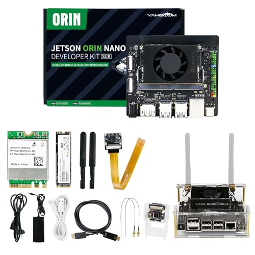Yahboom Jetson Orin Nano 4 GB Entwicklungskit Wi-Fi IMX219 CSI Kamera Entwicklungsboard Shell Ubuntu System Kit für künstliche Intelligenz (Orin Nano 4GB Cam Advanced Kit) von Yahboom