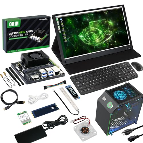 Yahboom Jetson Orin Nano SUPER 8GB Development AI Robots,256GB SSD +15.6 Touch Screen +Jetson Case +USB Camera +Wireless Keyboard and Mouse (Orin Nano 8GB ULT Kit) von Yahboom