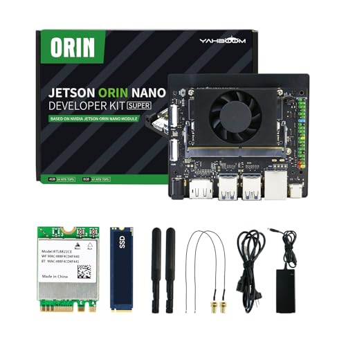 Yahboom Jetson Orin Nano SUPER 4GB Development Kit 34Tops,256G SSD Ubuntu 22.04 System Artificial Intelligence Robot Kit (Orin Nano 4GB Dev kit) von Yahboom