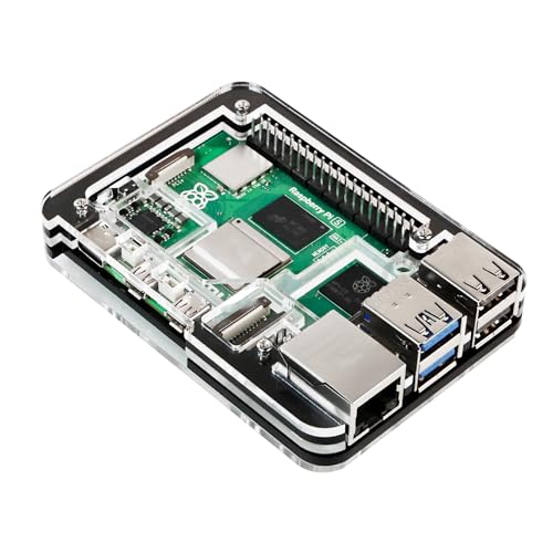 Yahboom Raspberry Pi 5 Acrylic Case Kompatibel mit offiziellen Raspberry Pi 5 Active Cooler, Suitable for Raspberry Pi 5 4GB/8GB Raspberry Pi 5 Acrylic Case von Yahboom