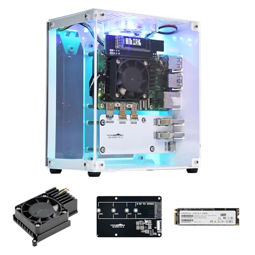 Yahboom Raspberry Pi 5 M.2 SSD PCIe Mini PC Case for Pi 5 with Tower Radiator,RGB Fan,OLED Display,with M.2 to Adapter,256GB NVME SSD Yahboom Raspberry Pi 5 M.2 SSD PCIe Mini PC Case for Pi 5 with Tower Radiator,RGB Fan,OLED Display,with M.2 to Adapter,256GB NVME SSD von Yahboom