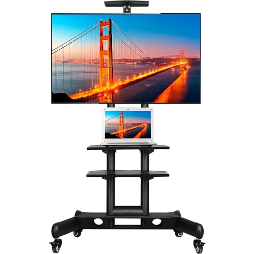 Yaheetech TV Ständer rollbar, TV Standfuß mit Ablageflächen, Fernsehständer höhenverstellbar, TV Wagen für 32-75 Zoll Fernseher, max VESA 600x400 mm, für Flach & Curved TV bis zu max 50 kg Yaheetech TV Ständer rollbar, TV Standfuß mit Ablageflächen, Fernsehständer höhenverstellbar, TV Wagen für 32-75 Zoll Fernseher, max VESA 600x400 mm, für Flach & Curved TV bis zu max 50 kg von Yaheetech