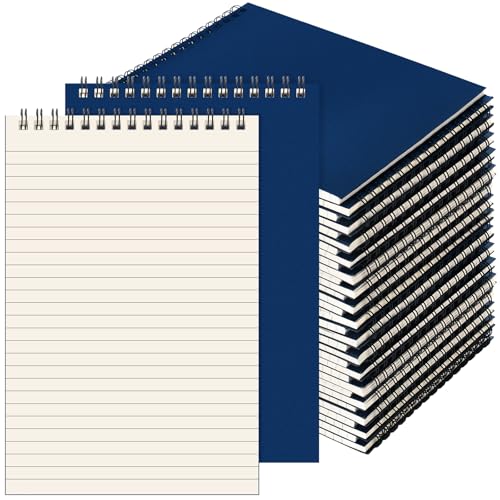 Yahenda 18 Pack Spiral Lined Notebook A5 Top Bound Writing Paper Notebook 7mm College Ruled Paper Lined Journal 8.3'' x 5.5'' College Journal for Gifts School Office Business Supplies(Dark Blue) von Yahenda