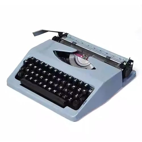 Manuelle Schreibmaschine Im Traditionellen Retro Stil, Tragbare Manuelle Schreibmaschine, EIN Tolles Geschenk für Schriftsteller, Vintage Schreibmaschine für Kreatives Schreiben(Blue) von Yajuer