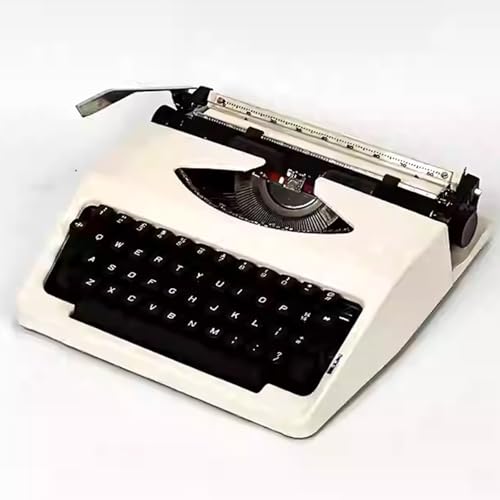 Manuelle Schreibmaschine Im Traditionellen Retro Stil, Tragbare Manuelle Schreibmaschine, EIN Tolles Geschenk für Schriftsteller, Vintage Schreibmaschine für Kreatives Schreiben(White) von Yajuer