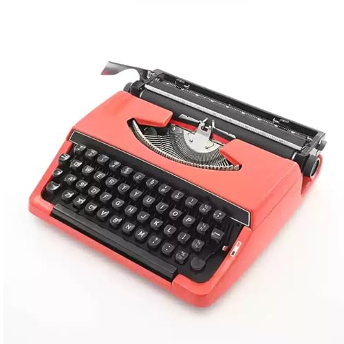 Retro Schreibmaschine, Klassische, Altmodische Manuelle Schreibmaschine, Tragbar Und Einfach Zu Bedienen, Schreibmaschine Für Notizen Oder Kreatives Schreiben(Orange) von Yajuer