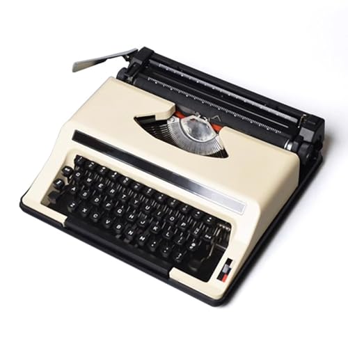 Retro-Schreibmaschine, Klassische Tragbare Schreibmaschine, Altmodisch, Schreibmaschine Zum Dekorieren Von Geschenken und Zum Schreiben Von Briefen(White) von Yajuer