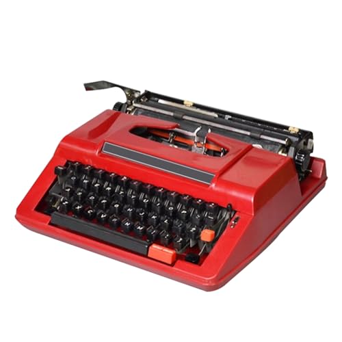 Vintage Schreibmaschine, Altmodische, Traditionelle, Tragbare Schreibmaschine, Mechanische Englische Schreibmaschine für Notizen(Red) von Yajuer