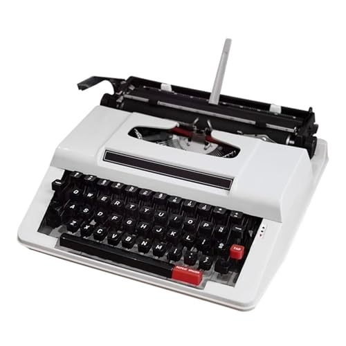 Vintage Schreibmaschine, Altmodische, Traditionelle, Tragbare Schreibmaschine, Mechanische Englische Schreibmaschine für Notizen(White) von Yajuer