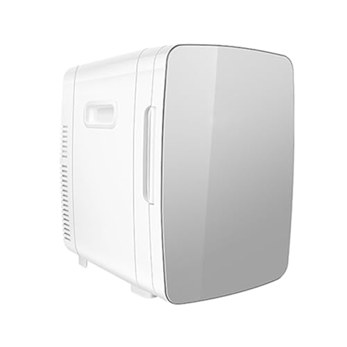 Yajuer Mini-Kühlschrank, tragbar, freonfrei, kleiner Kühlschrank, kompakter Kühlschrank für Hautpflege, Getränke, Lebensmittel, Kosmetik, Schlafzimmer, Büro, Schlafsaal (Farbe: Silber) von Yajuer