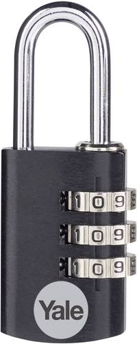 YALE YE3CB/20/121/1/BK Vorhängeschloss 20mm Schwarz Zahlenschloss YALE YE3CB/20/121/1/BK Vorhängeschloss 20mm Schwarz Zahlenschloss von Yale