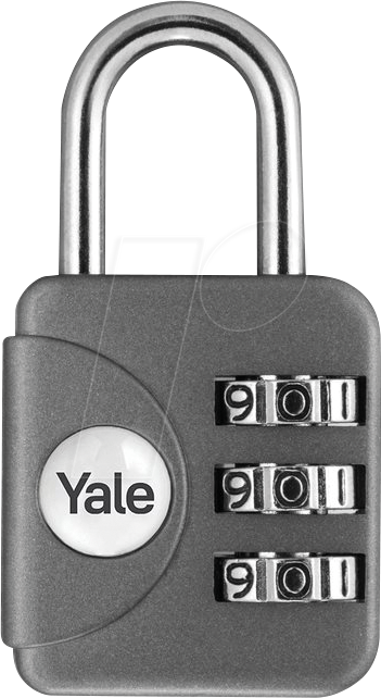 YE YP1281211G - Zahlenschloss, Stahl, 3 Zahlenreihen, 28 mm von Yale