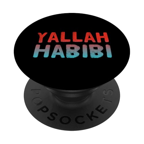 Lustiger Text Yalla Habibi Means Let's Go My Love Arabisch Lustig PopSockets Klebender PopGrip Lustiger Text Yalla Habibi Means Let's Go My Love Arabisch Lustig PopSockets Klebender PopGrip von Yalla Habib Shirt Yalla Habib Tshirt Arab Shirt