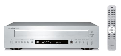 Yamaha CD-C603 CD-Player – 5-fach CD-Wechsler für verschiedene Formate – Mit Front-USB-Anschluss für digitale Wiedergabe und Fernbedienung – Silber von YAMAHA