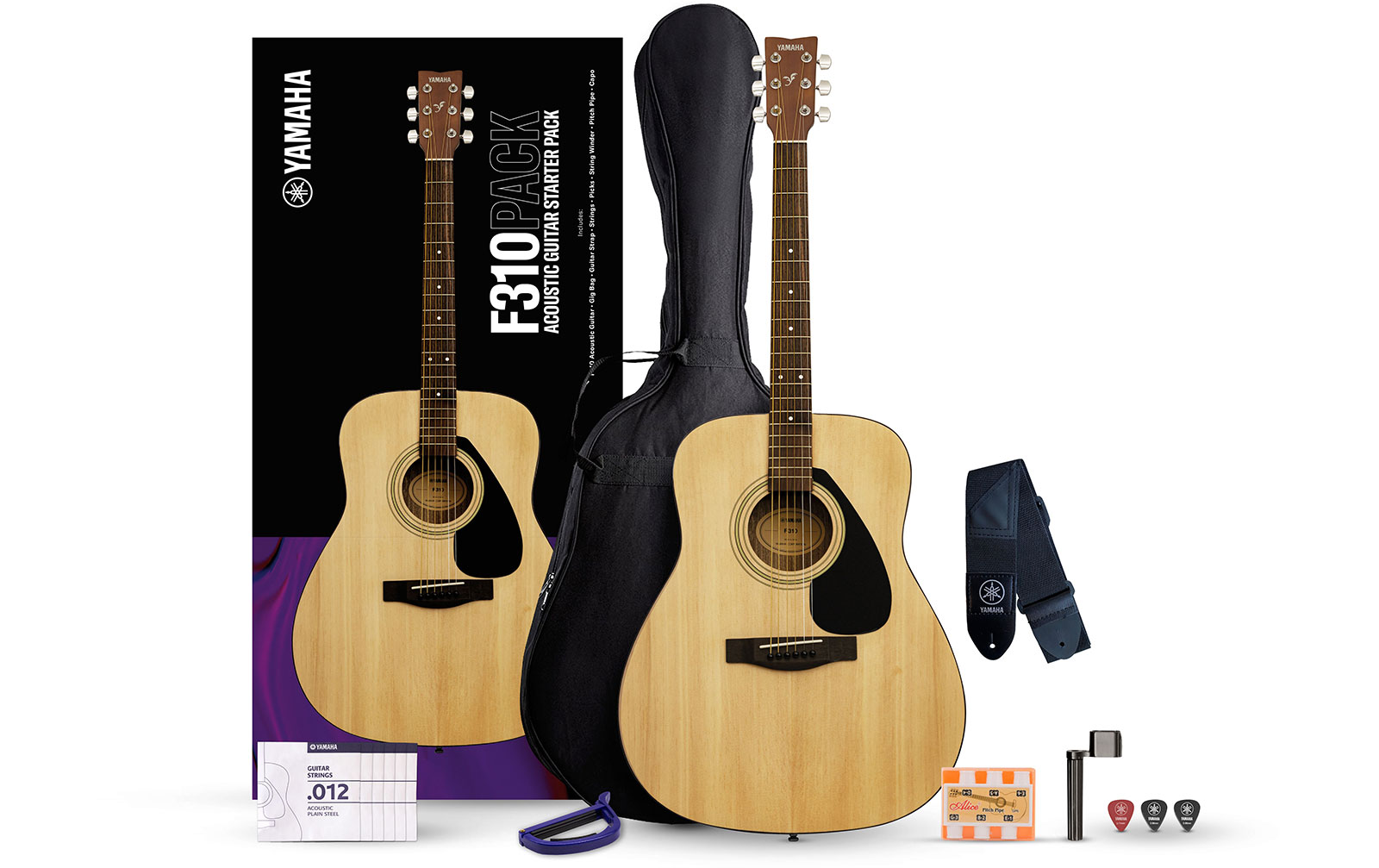 Yamaha F310PII NT Akustikgitarren Set, natur von Yamaha