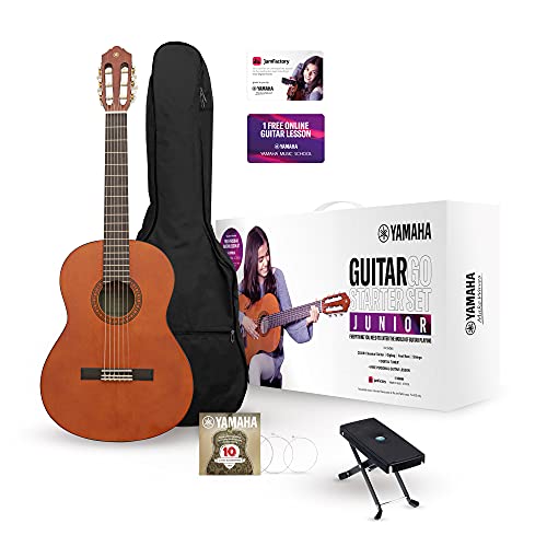 Yamaha GuitarGo - Starter Set Junior – Akustikgitarren-Set für junge Anfänger und Wiedereinsteiger – Inkl. Gigbag, digitales Stimmgerät für iOS, Fußbank und mehr Yamaha GuitarGo - Starter Set Junior – Akustikgitarren-Set für junge Anfänger und Wiedereinsteiger – Inkl. Gigbag, digitales Stimmgerät für iOS, Fußbank und mehr von YAMAHA
