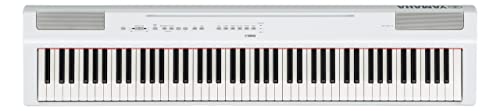 Yamaha P-125a Digital Piano, weiß – Kompaktes elektronisches Klavier in schlichtem Design für perfekte Spielbarkeit – Kompatibel mit kostenloser App "Smart Pianist" von Yamaha