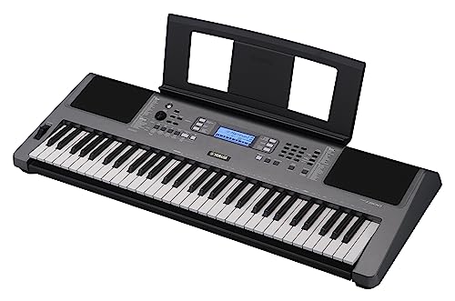 Yamaha PSR-I300 Digital Keyboard, metallic dark grey – Digitales Keyboard mit 61 anschlagdynamischen Tasten – Mit 644 Instrumentenklängen und 30 indischen Begleit-Styles von Yamaha