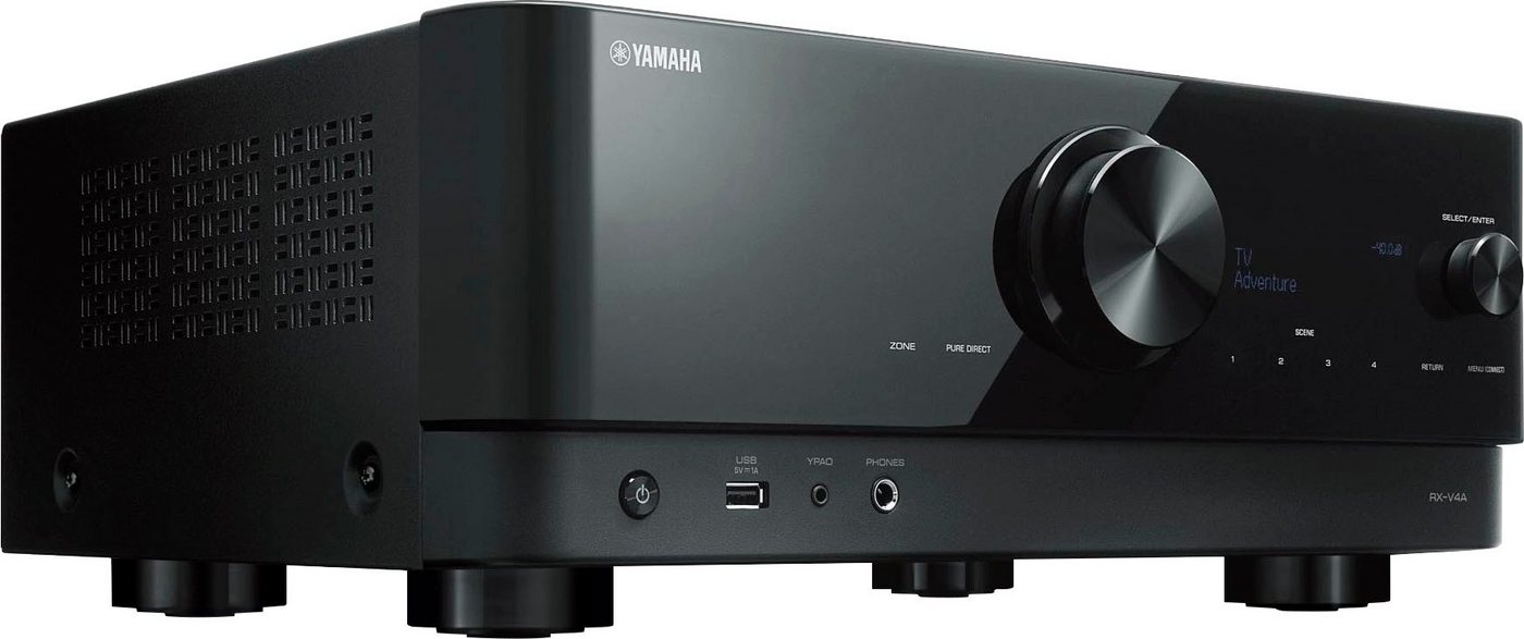 Yamaha RX-V4A 5.2 AV-Receiver (Bluetooth, WLAN, kabelloser Surround-Sound, YPAO Klangoptimierung, Gaming-Funktionen) von Yamaha