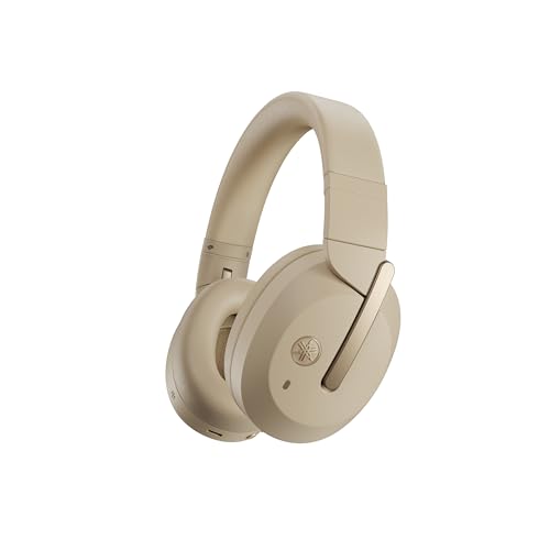 Yamaha YH-E700B Kabellose Over-Ear-Bluetooth-Kopfhörer mit 32 Stunden Akkulaufzeit und Active Noise Cancelling – In Beige von Yamaha