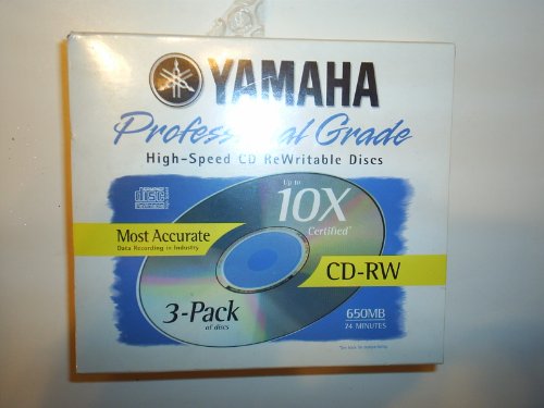 Yamaha cdrw74 m103 CD-RW, 74 Minute, 650 MB, 10 x (3er Pack mit Jewel Cases) von Yamaha