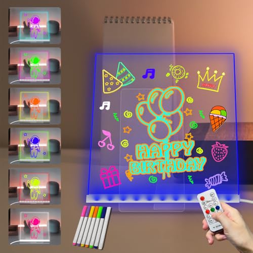 Creative Message Note Board LED-Nachtlicht 7 Farbe ändern Flash Dimmen mit Fernbedienung Auto-Off Timed Helligkeit einstellbar USB löschbar 7,95 × 7,83 Zoll Whiteboard Desktop Nachttischlampe für Kind Creative Message Note Board LED-Nachtlicht 7 Farbe ändern Flash Dimmen mit Fernbedienung Auto-Off Timed Helligkeit einstellbar USB löschbar 7,95 × 7,83 Zoll Whiteboard Desktop Nachttischlampe für Kind von Yan-tech