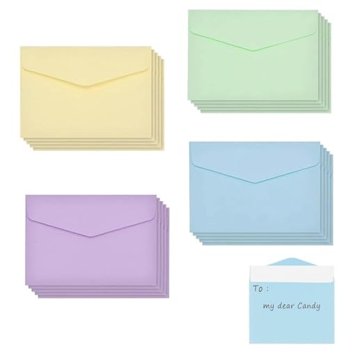 YanBous 80 Stück Mini Umschläge Set aus Farbigen 11,5 * 8,2cm cm 4 Farben Mini Briefumschläge Bunt für Geschenkkarte Hochzeit Geburtstag Party YanBous 80 Stück Mini Umschläge Set aus Farbigen 11,5 * 8,2cm cm 4 Farben Mini Briefumschläge Bunt für Geschenkkarte Hochzeit Geburtstag Party von YanBous