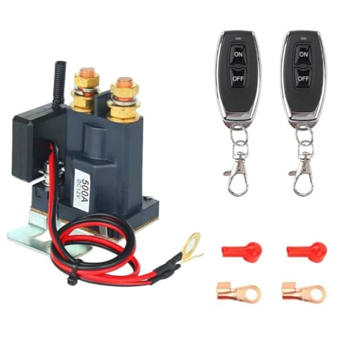 Universal Auto Batterie Schalter Relais DC 12V mit Fernbedienung für Automotive Wireless Isolator Cut Off Anti-Diebstahl Power Off (500A) von YancioGZ