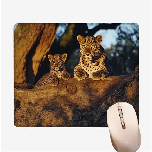 Mauspad Afrika Mousepad Leopard Schreibtischunterlage, wasserdichte Gaming Mauspad, Mit Anti-Rutsch-Gummiboden Tastatur Unterlage, Gaming Zubehör für Büro Deko, Damen Geschenk 240x200x3mm XW-353 Mauspad Afrika Mousepad Leopard Schreibtischunterlage, wasserdichte Gaming Mauspad, Mit Anti-Rutsch-Gummiboden Tastatur Unterlage, Gaming Zubehör für Büro Deko, Damen Geschenk 240x200x3mm XW-353 von Yanefaei