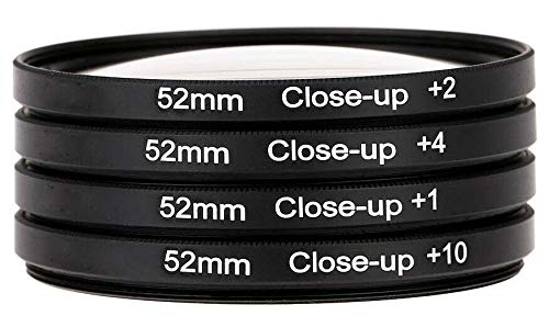 Yangers DSLR Kamera Nahaufnahme Makro Objektiv Filter Kit Set (+ 1, + 2, + 4, + 10 Vergrößerung) mit Aufbewahrungstasche (52 mm) von Yangers