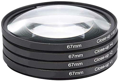 Yangers DSLR Kamera Nahaufnahme Makro Objektiv Filter Kit Set (+ 1, + 2, + 4, + 10 Vergrößerung) mit Aufbewahrungstasche (67 mm) von Yangers